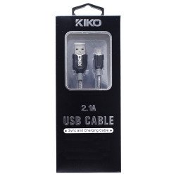 Micro 2A USB V8V9 Heavy Duty Braided Cable 3FT (Gray)